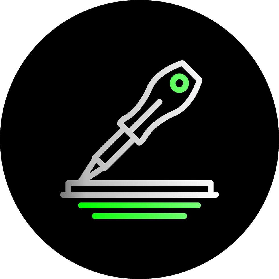 schroevedraaier dubbel helling cirkel icoon vector