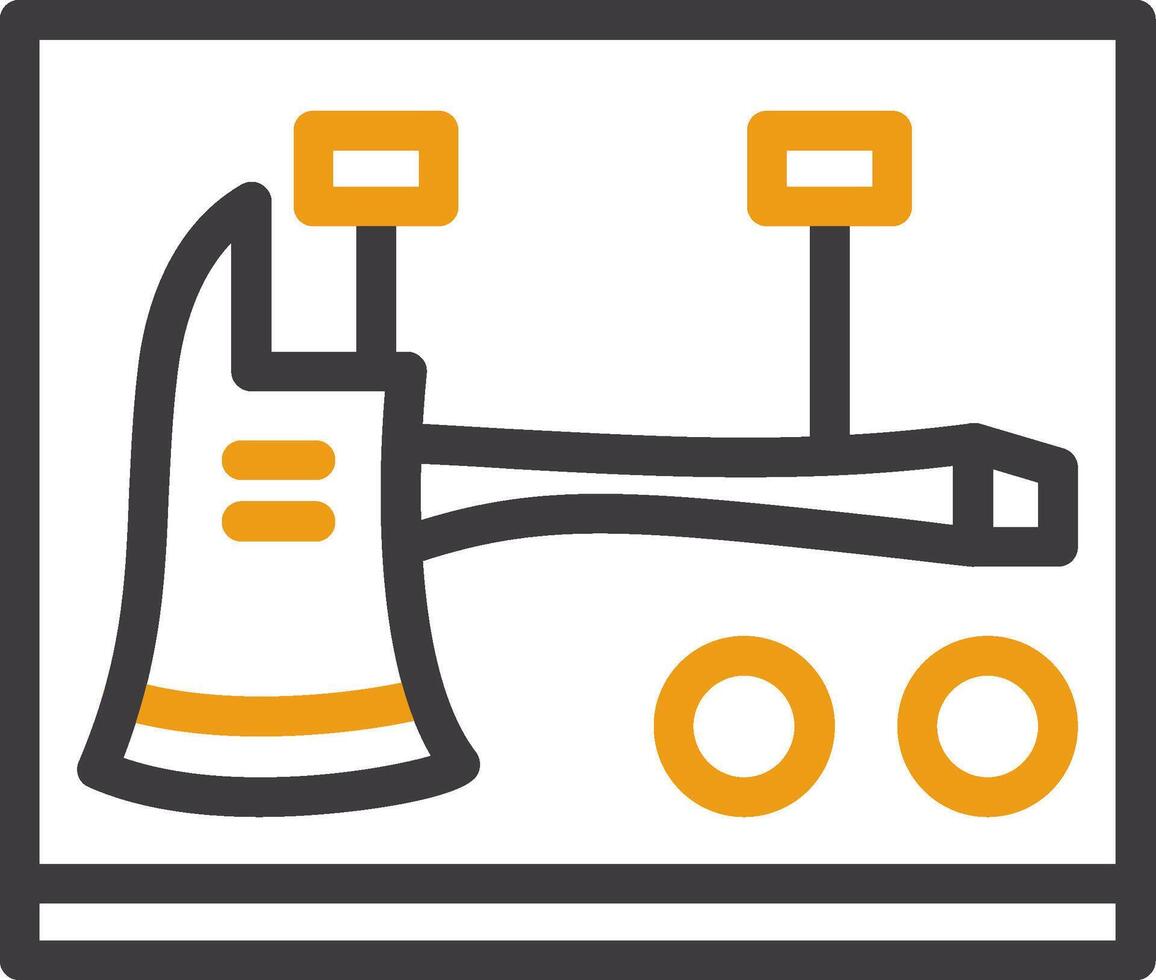 brand bijl haakje glyph cirkel icoon vector