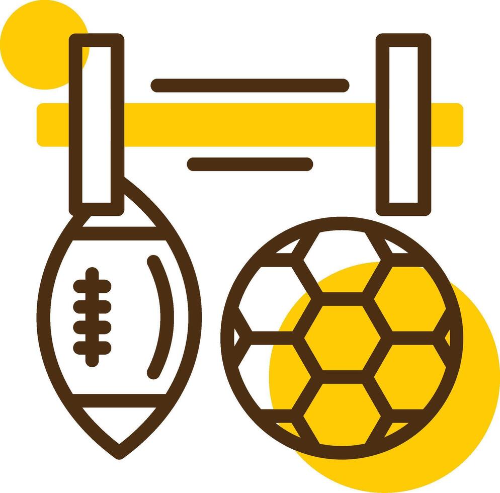 sport- geel lieanr cirkel icoon vector