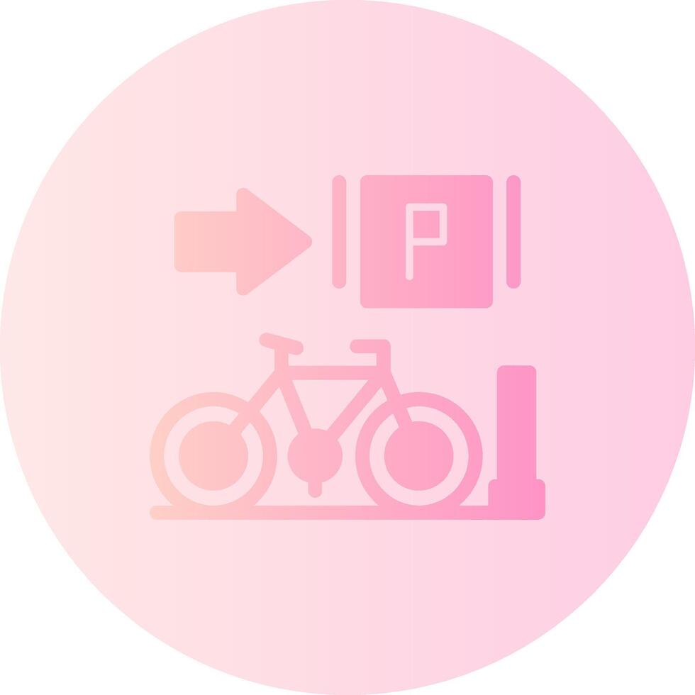 geparkeerd fietsen helling cirkel icoon vector