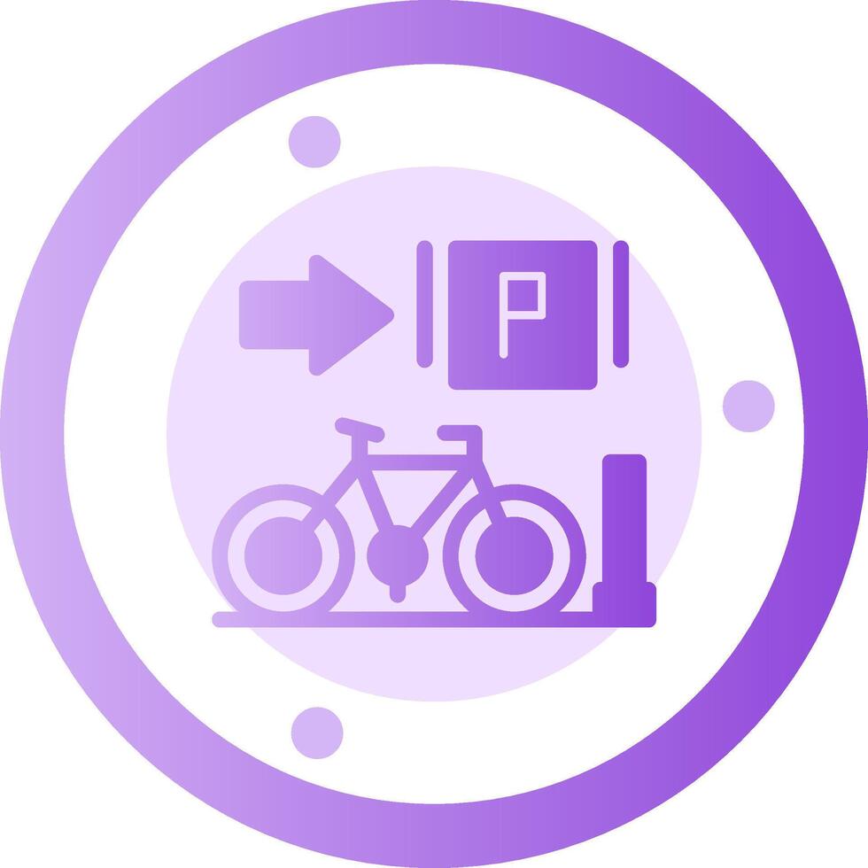 geparkeerd fietsen glyph helling icoon vector