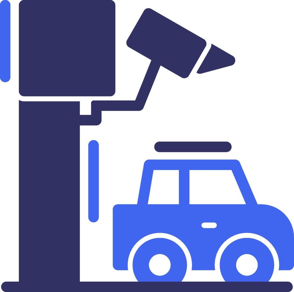 parkeren veiligheid camera solide twee kleur icoon vector