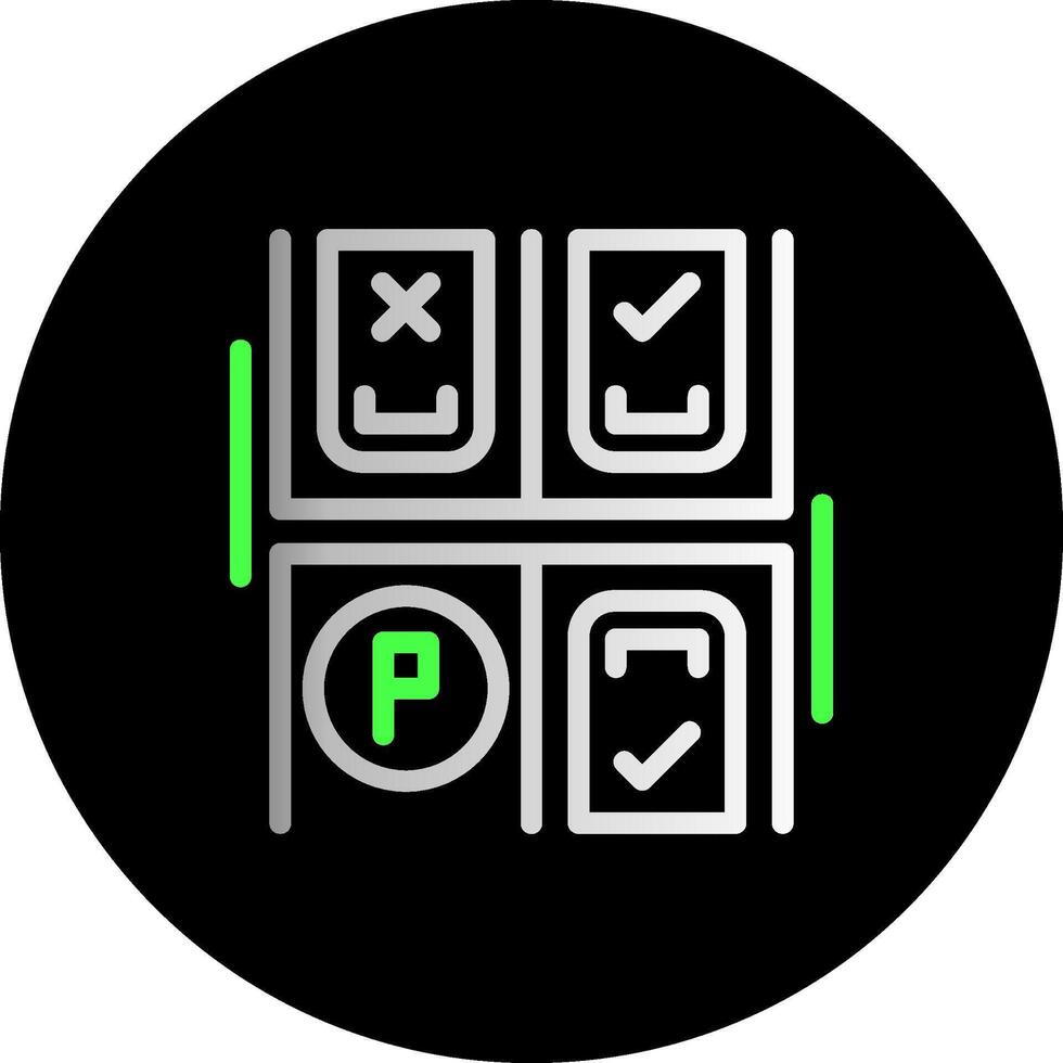 parkeren bezetting toestand dubbel helling cirkel icoon vector