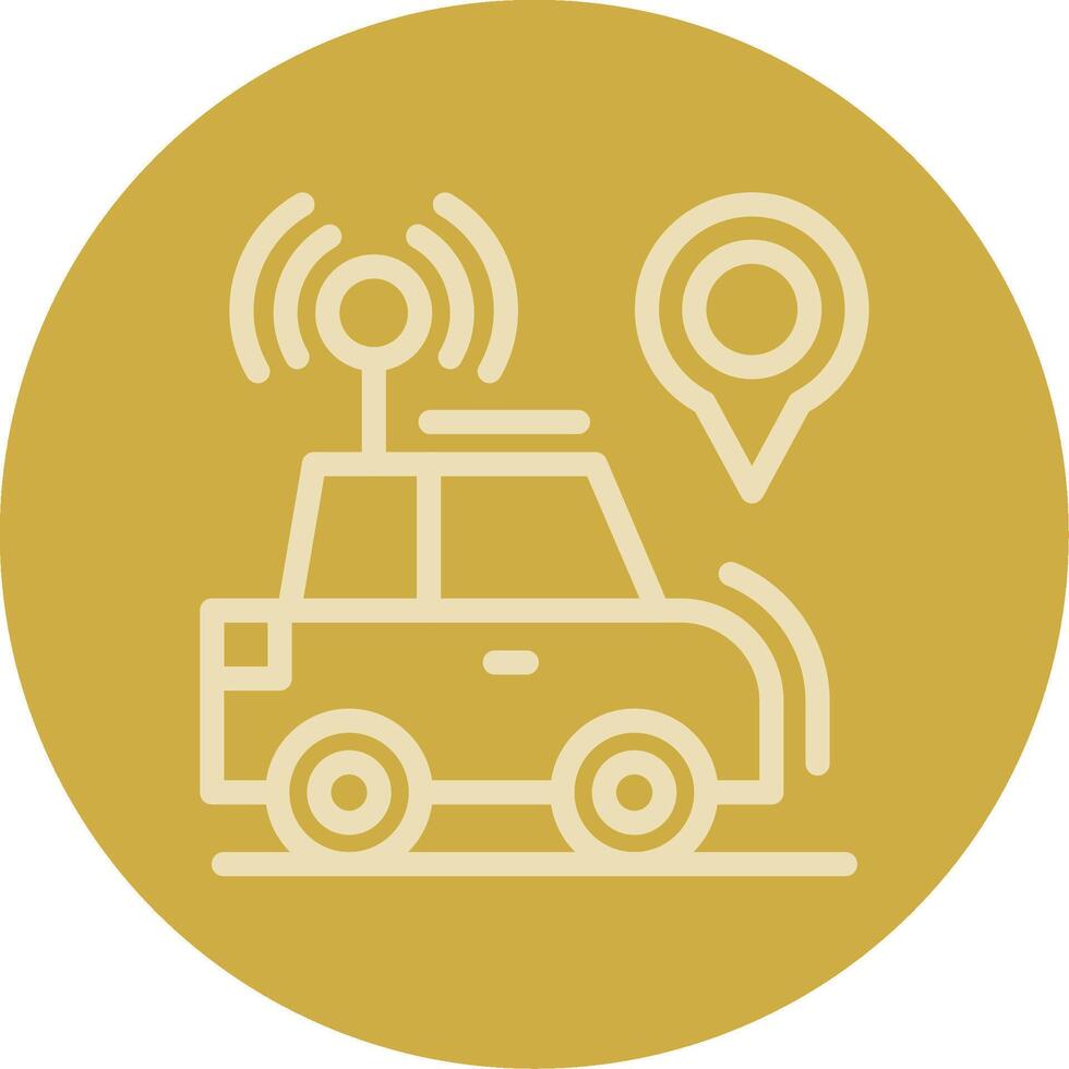 auto locator lijn multi kleur icoon vector