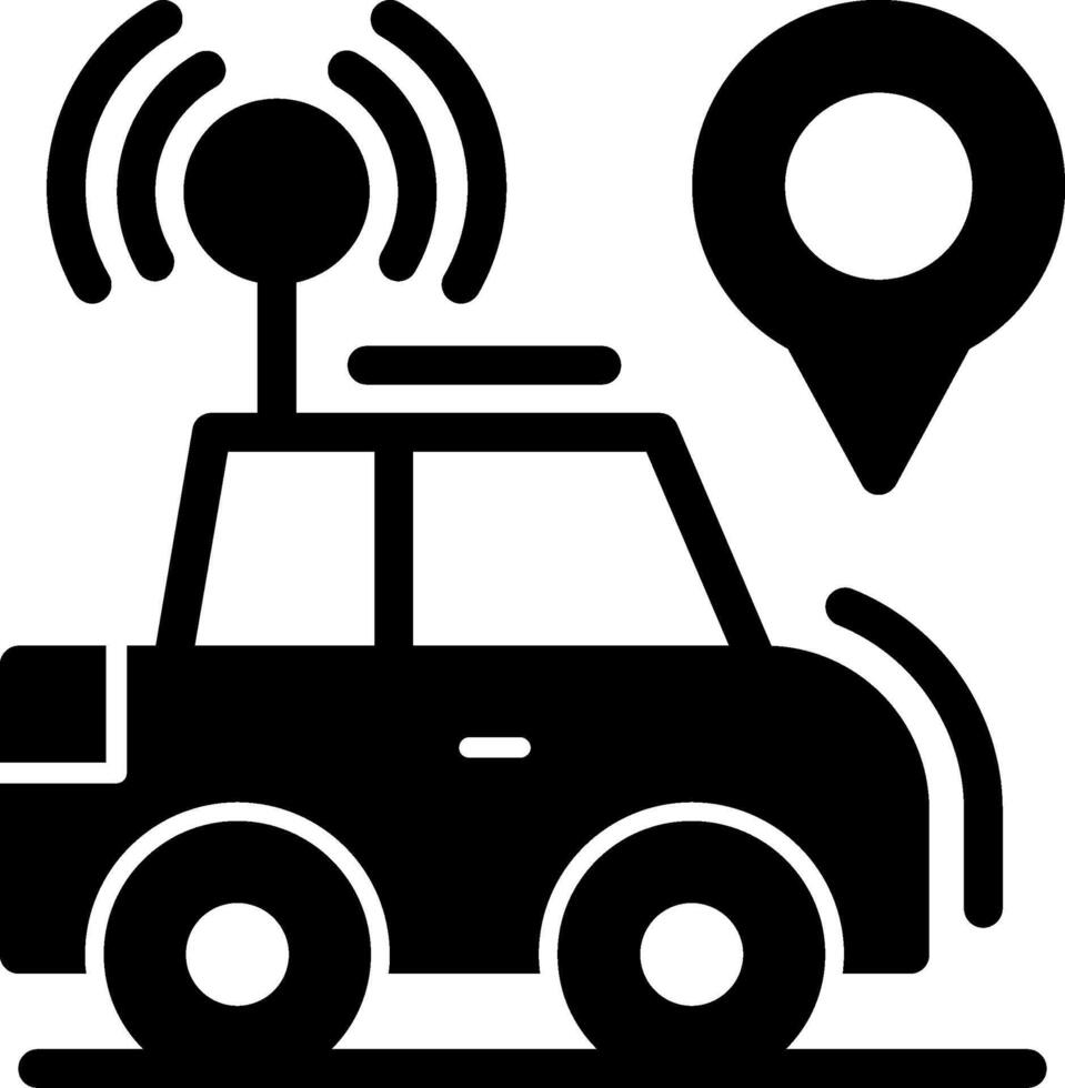 auto locator glyph icoon vector