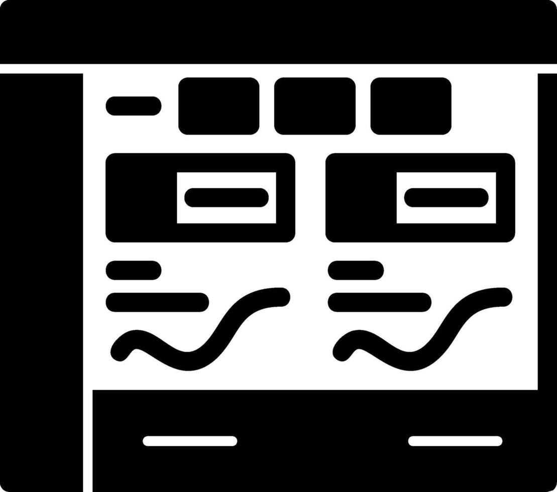 Analytics glyph-pictogram vector