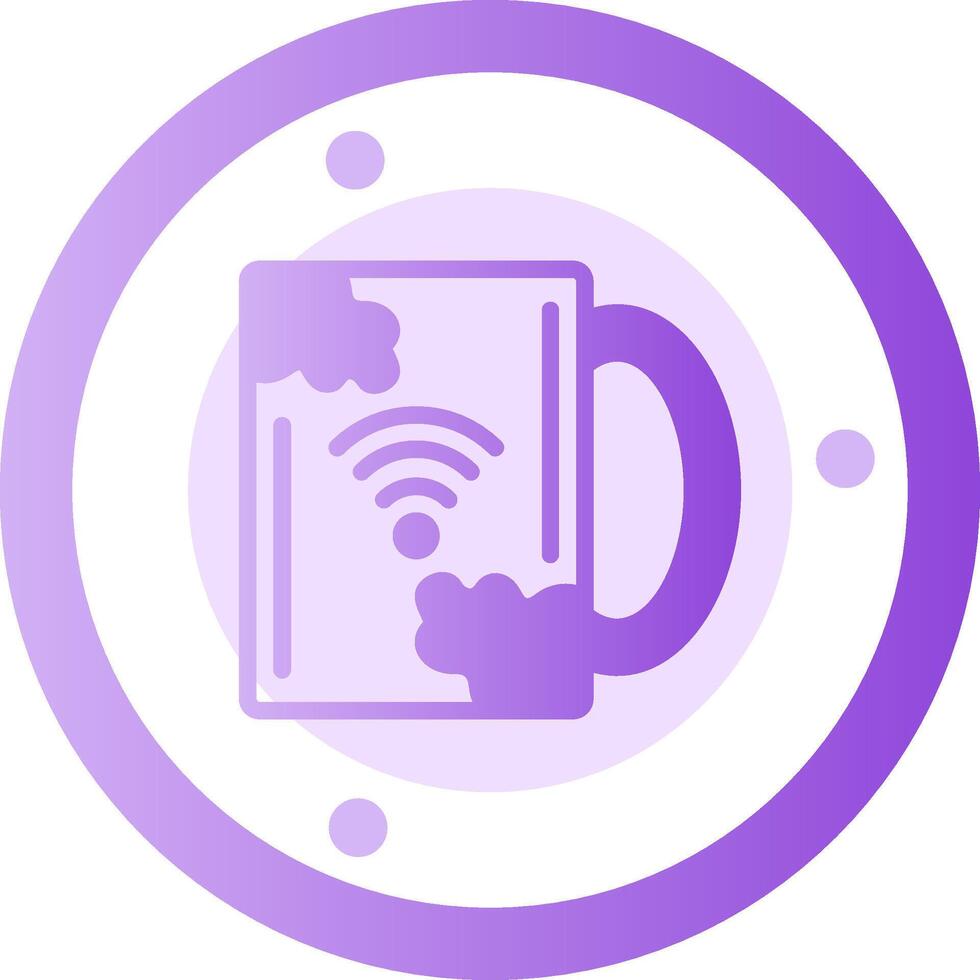 koffie kop glyph helling icoon vector