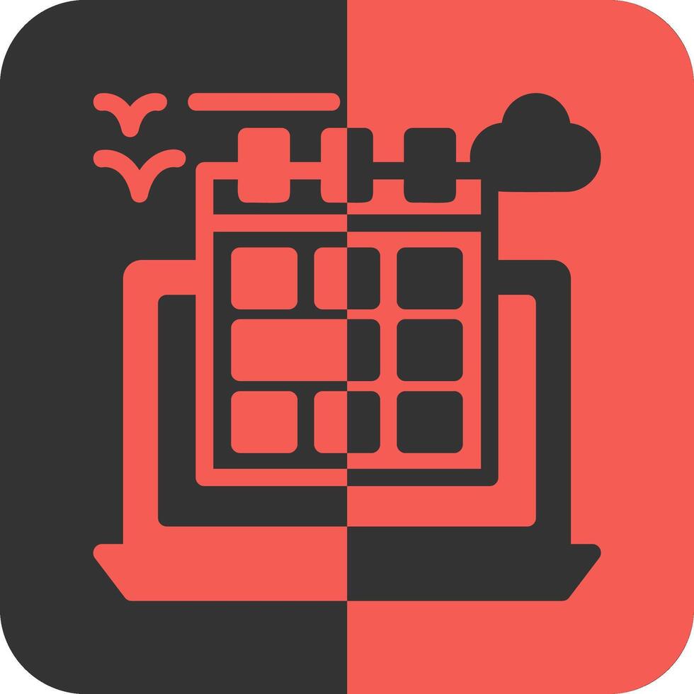 flexibel schema rood omgekeerd icoon vector