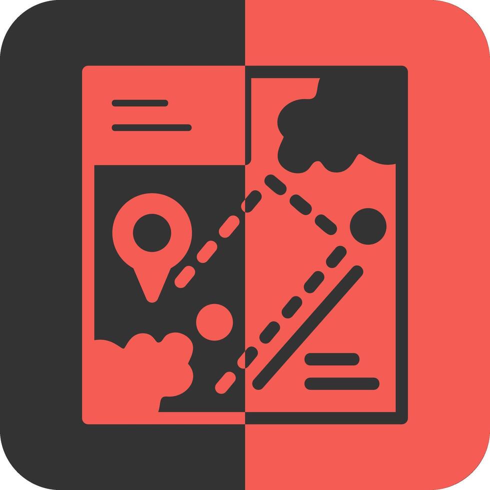 navigatie rood omgekeerd icoon vector