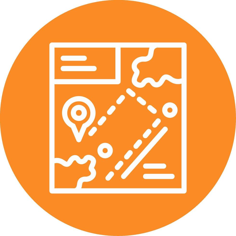 navigatie schets cirkel icoon vector