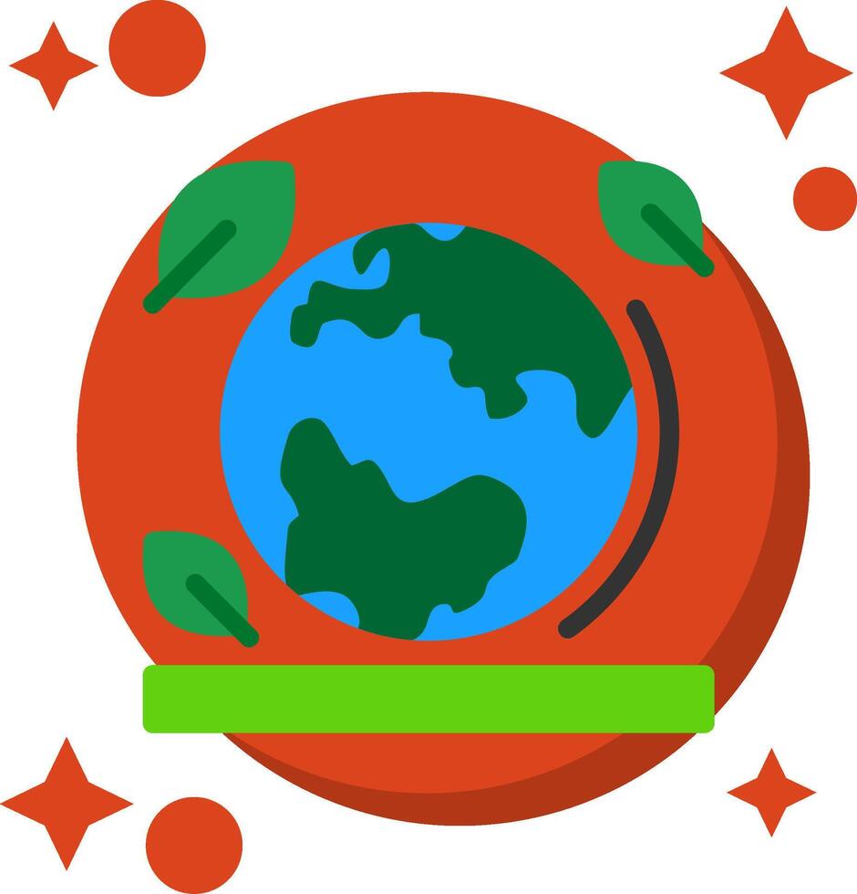 aarde wereldbol staart kleur icoon vector