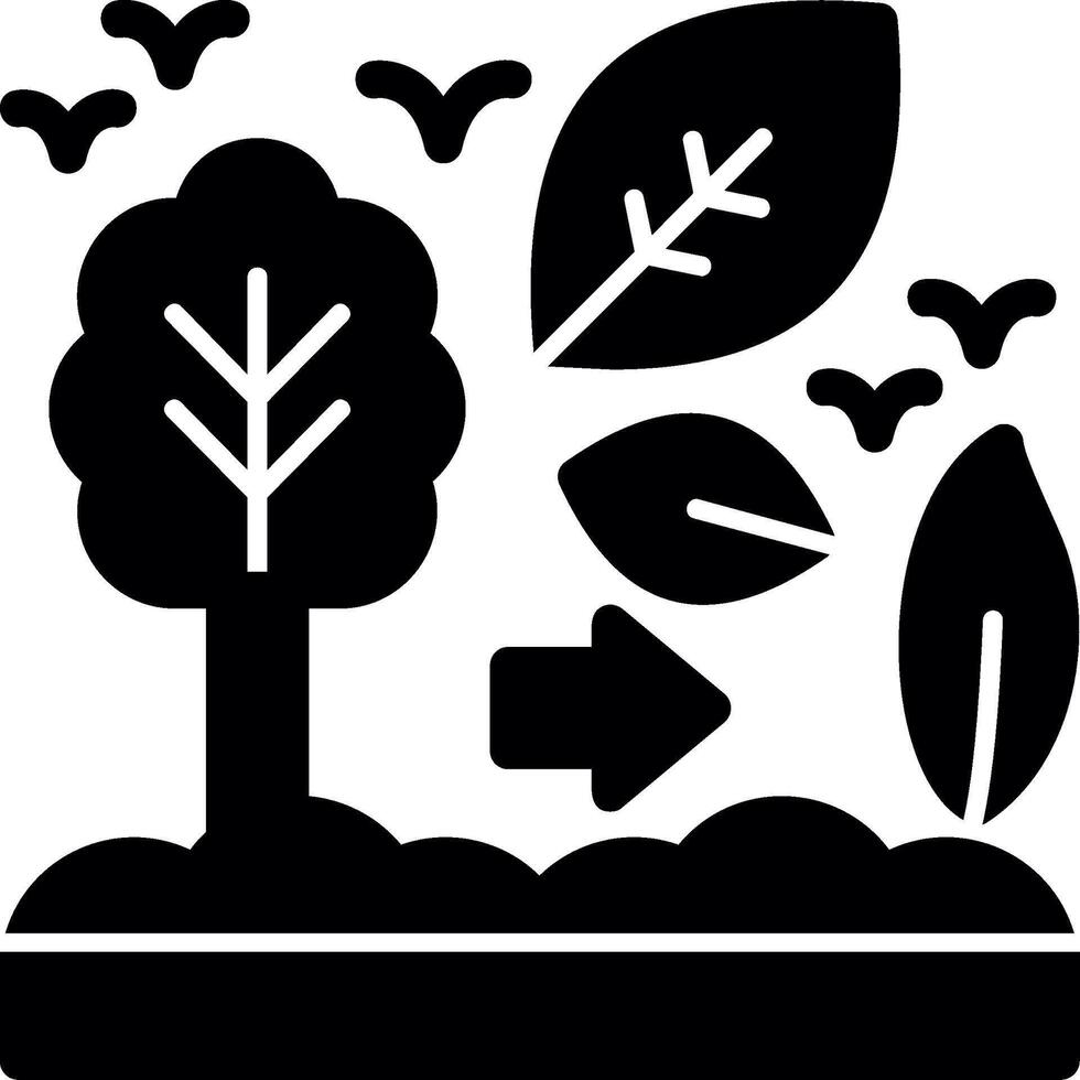 eco bewust glyph icoon vector