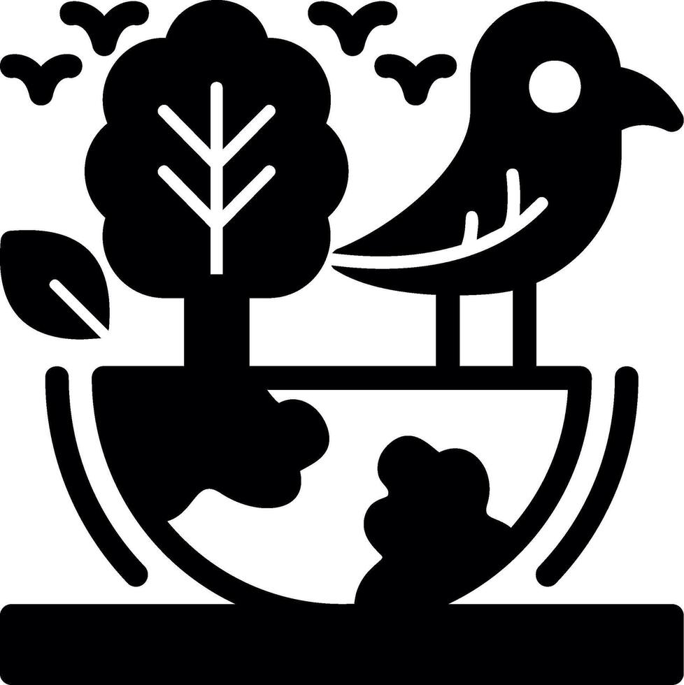 biodiversiteit glyph icoon vector