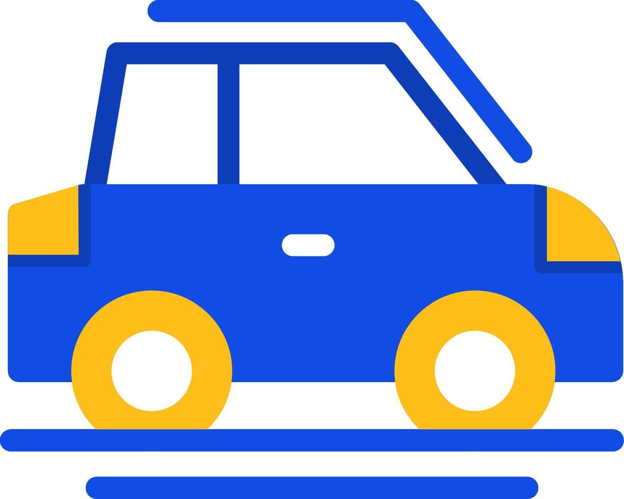 auto met Nee symbool vlak twee kleur icoon vector