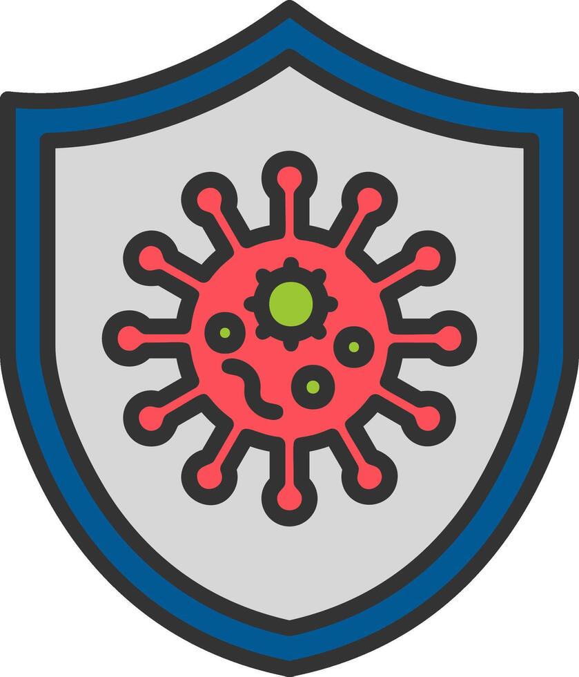 virus beschermen vector icoon