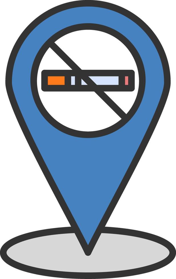 Nee roken plaats vector icoon