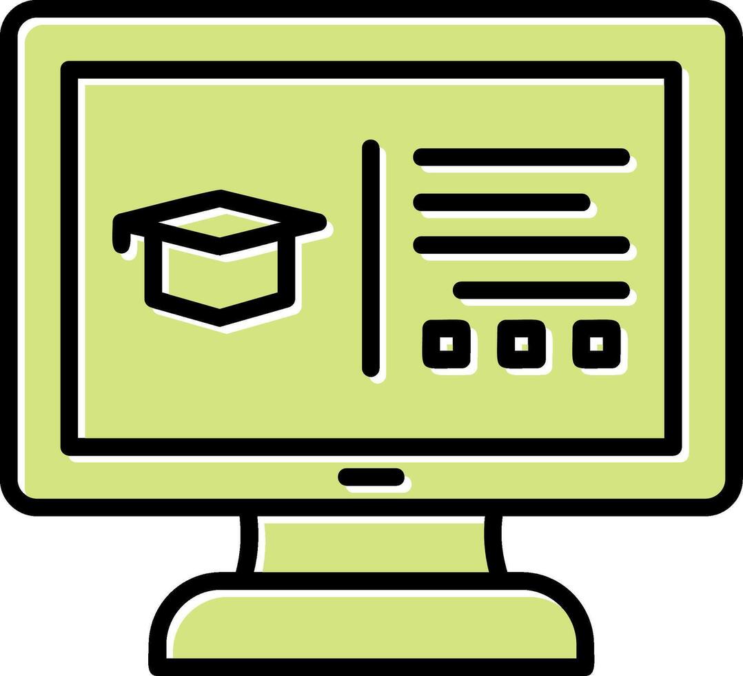 online onderwijs vector icoon