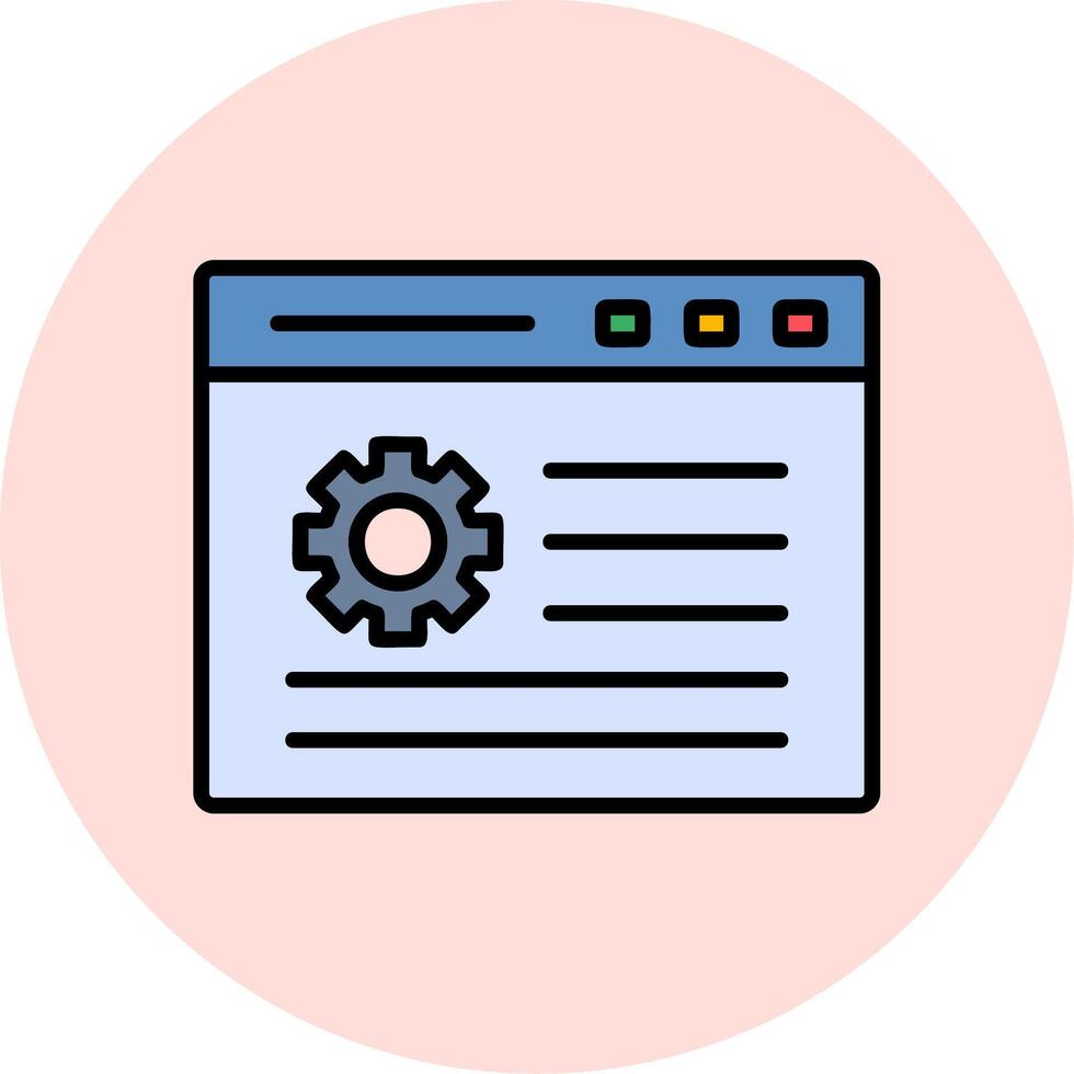 webpagina instelling vector icoon