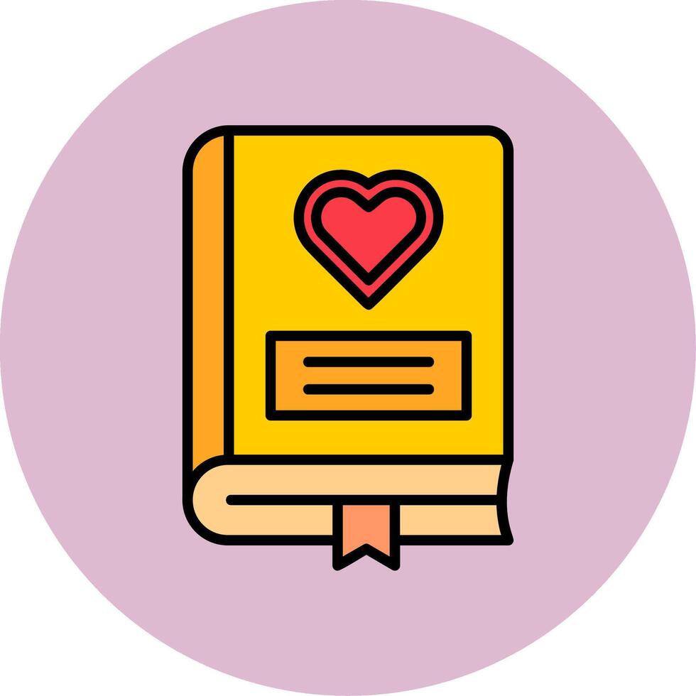 romance boek vector icoon