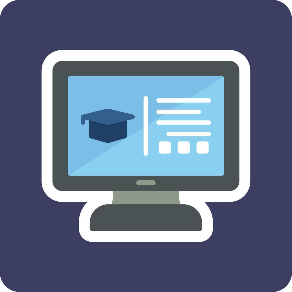 online onderwijs vector icoon