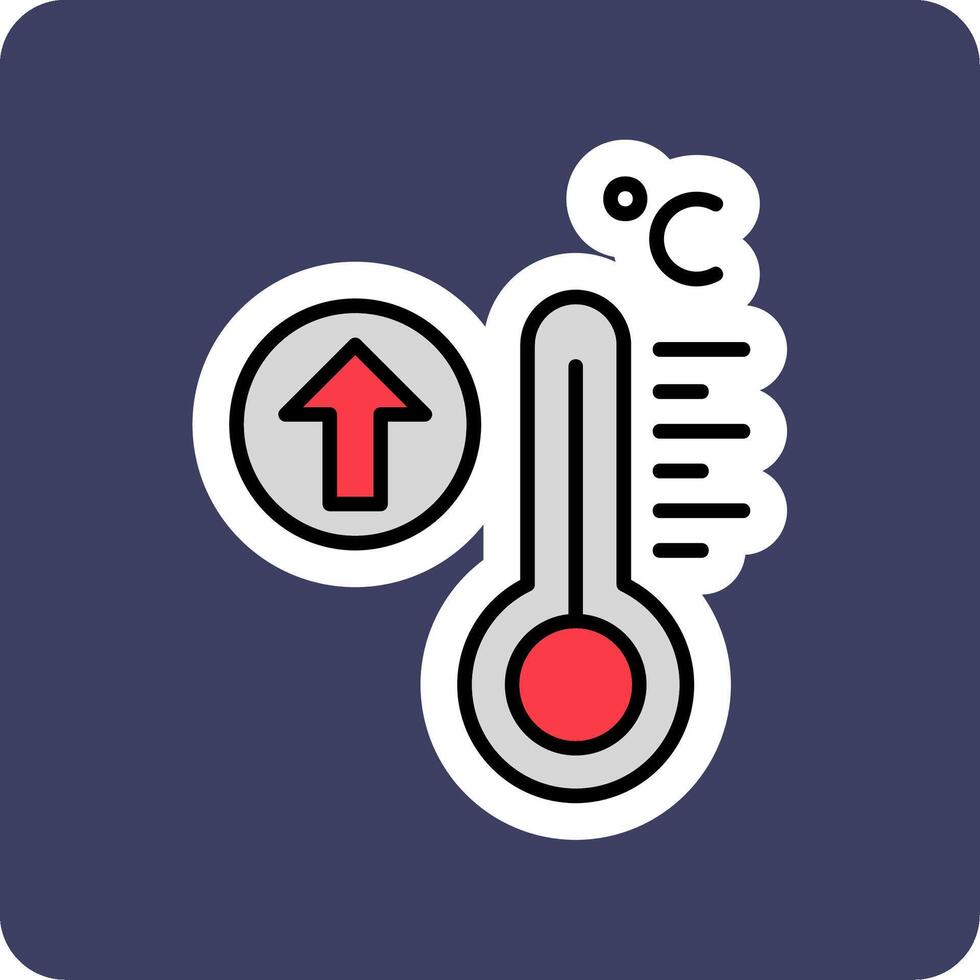 hoog temperatuur vector icoon