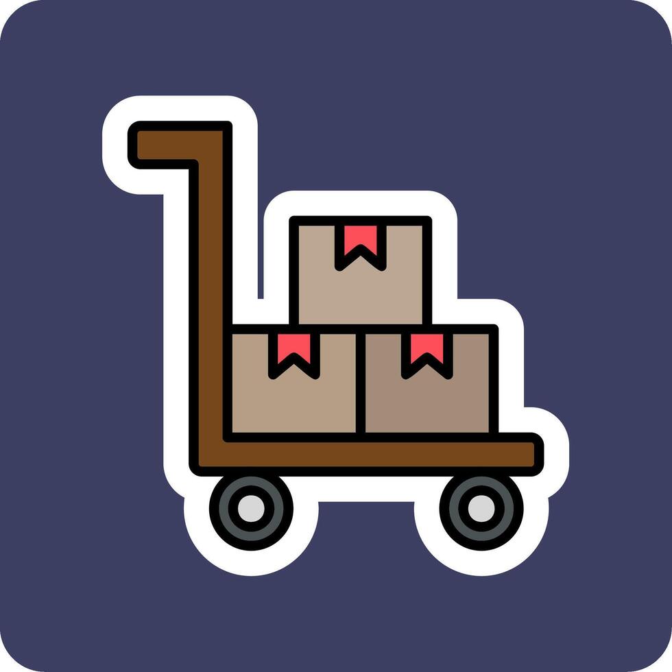 fabriek trolley vector icoon