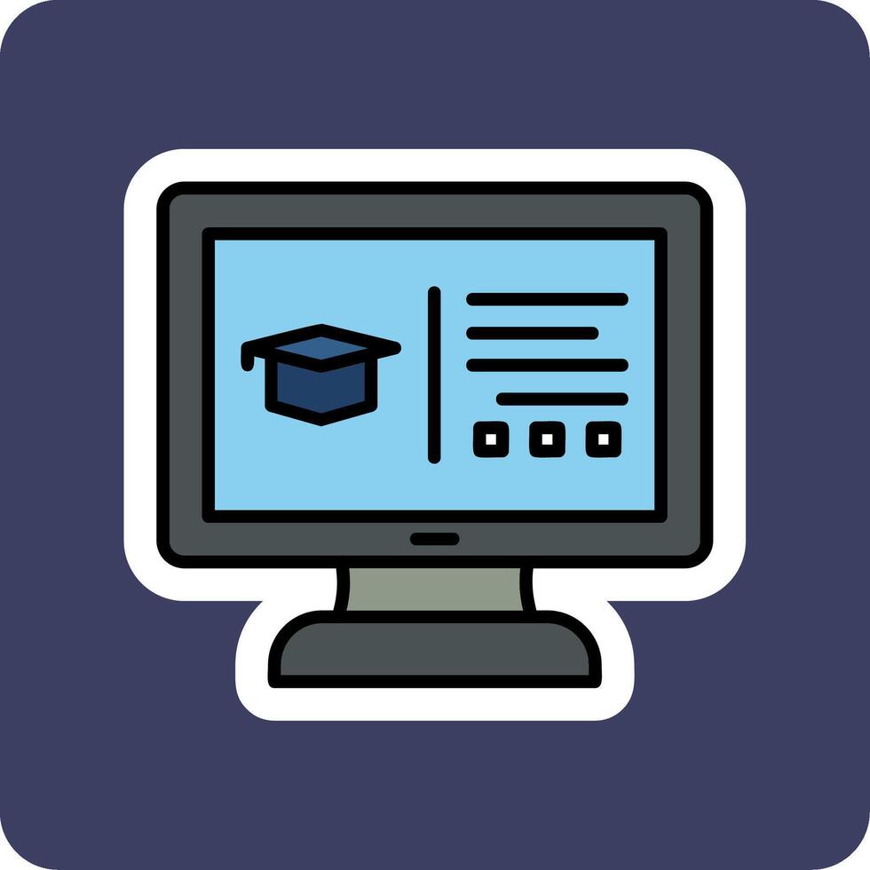 online onderwijs vector icoon