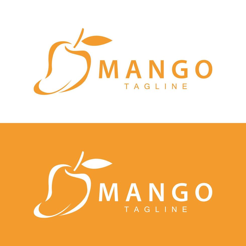 vers mango grafisch ontwerp illustratie sjabloon fruit tuin fabriek mango logo vector