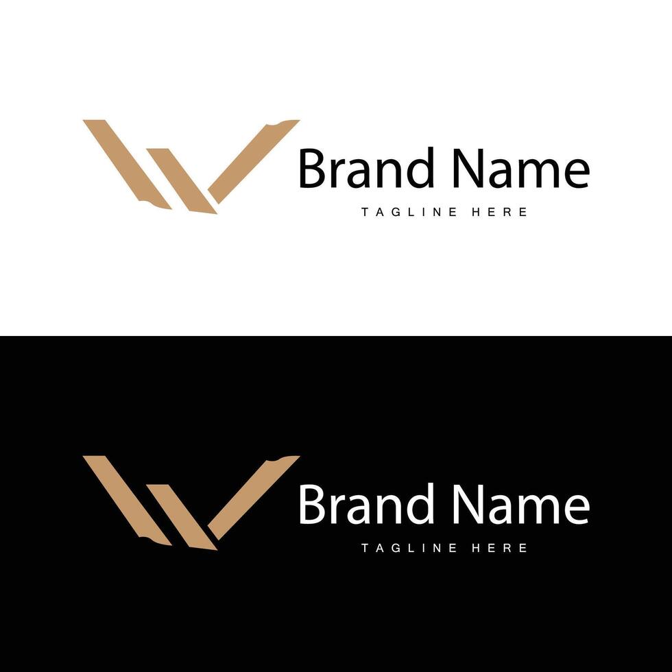 w brief logo in gemakkelijk stijl luxe Product merk sjabloon illustratie vector