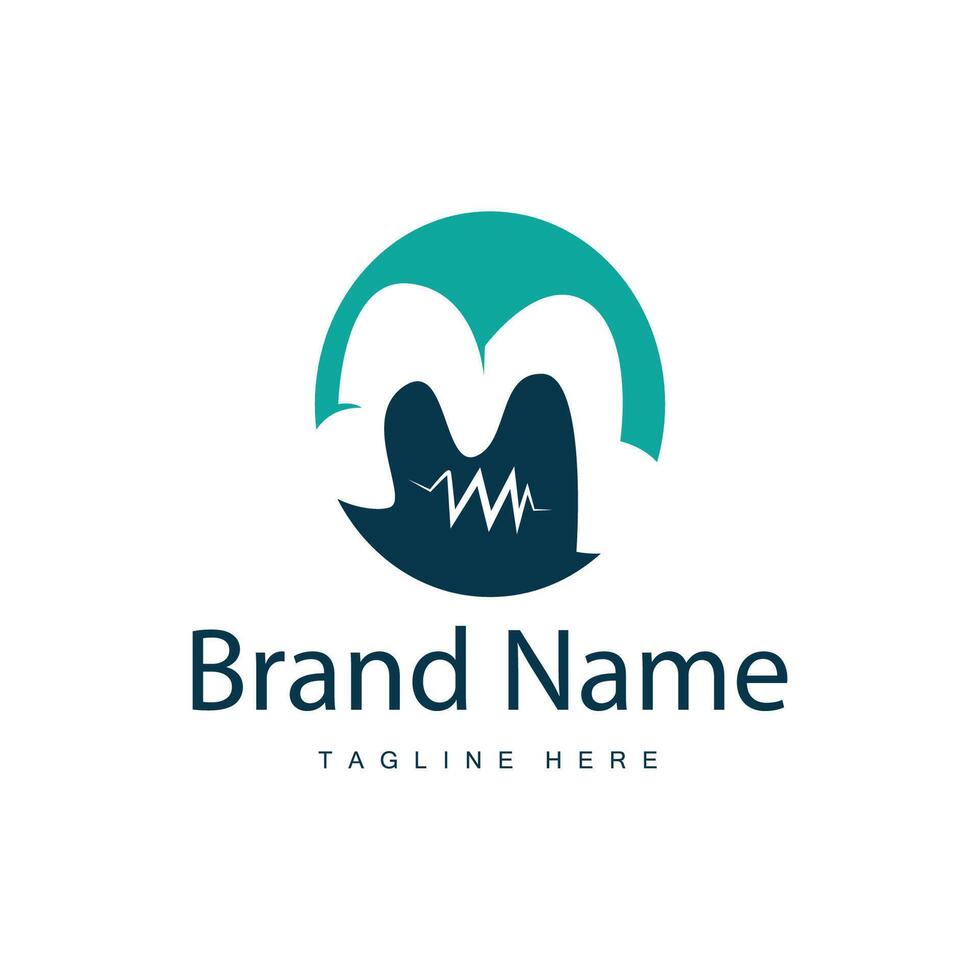 m brief logo in gemakkelijk stijl luxe Product merk sjabloon illustratie vector