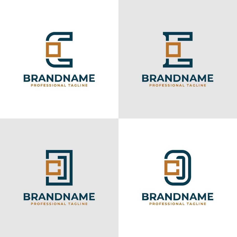 elegant brieven co en oc monogram logo, geschikt voor bedrijf met co of oc initialen vector