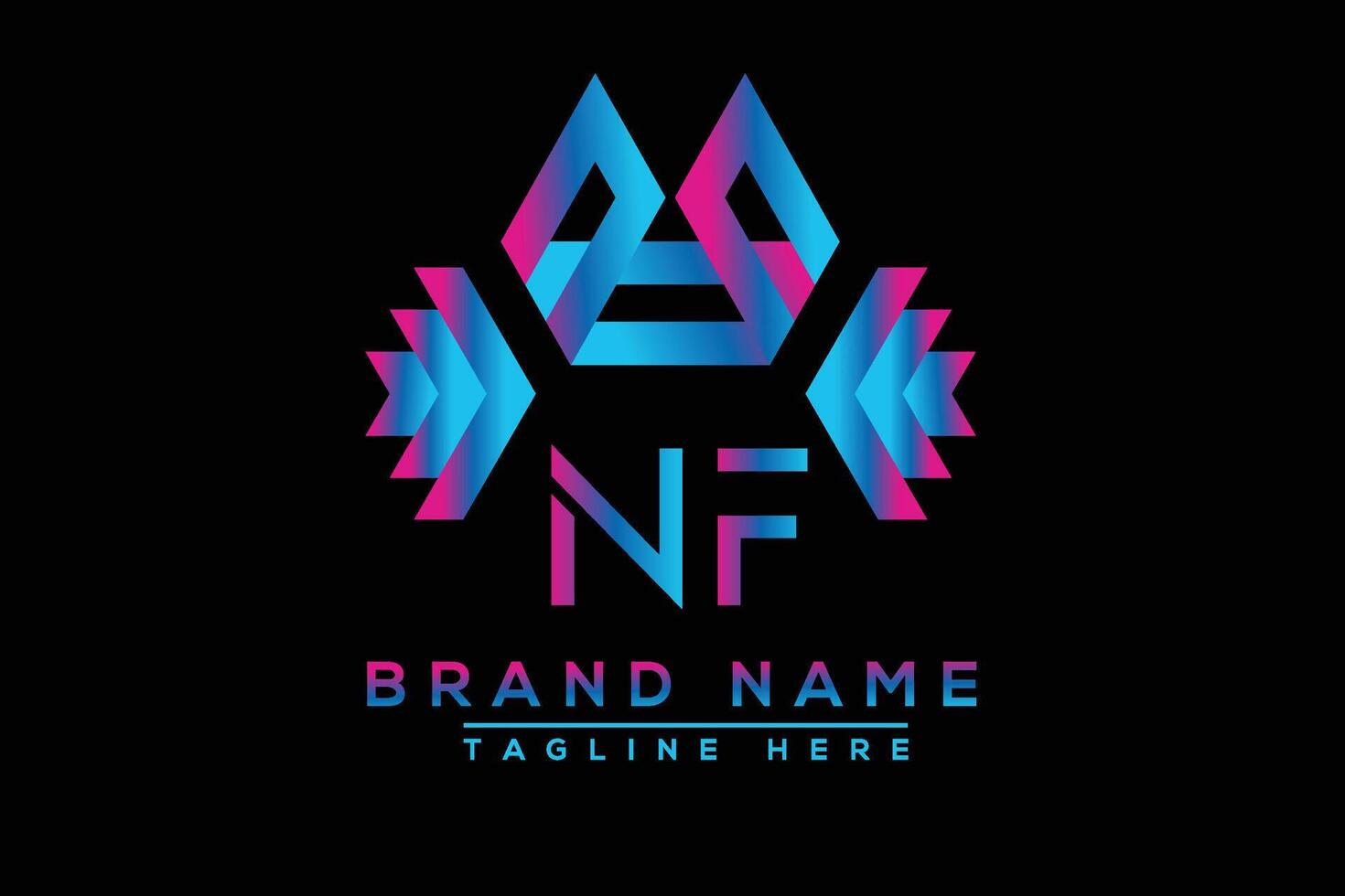 nf brief logo ontwerp. vector logo ontwerp voor bedrijf.