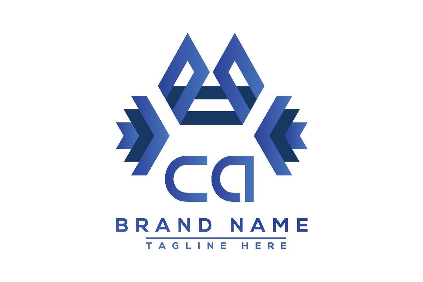 brief ca blauw logo ontwerp. vector logo ontwerp voor bedrijf.