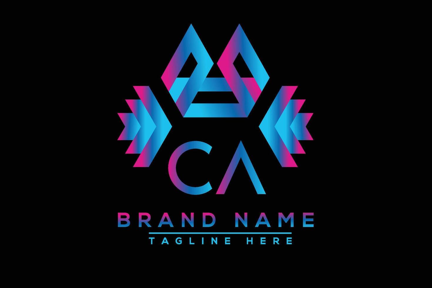 ca brief logo ontwerp. vector logo ontwerp voor bedrijf.