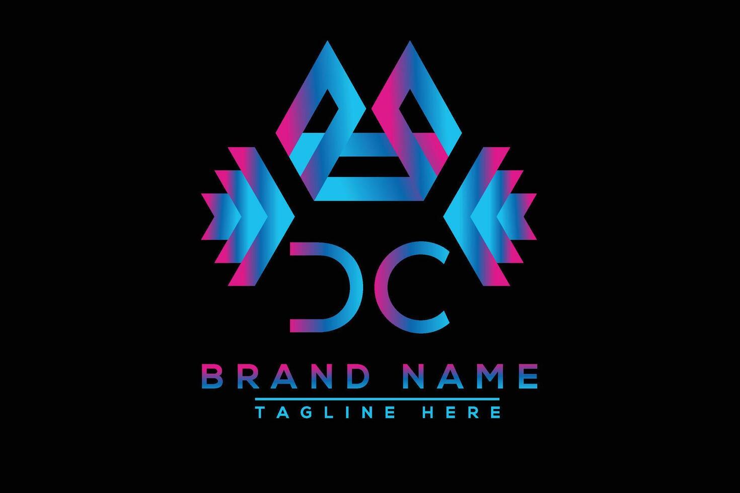 dc brief logo ontwerp. vector logo ontwerp voor bedrijf.
