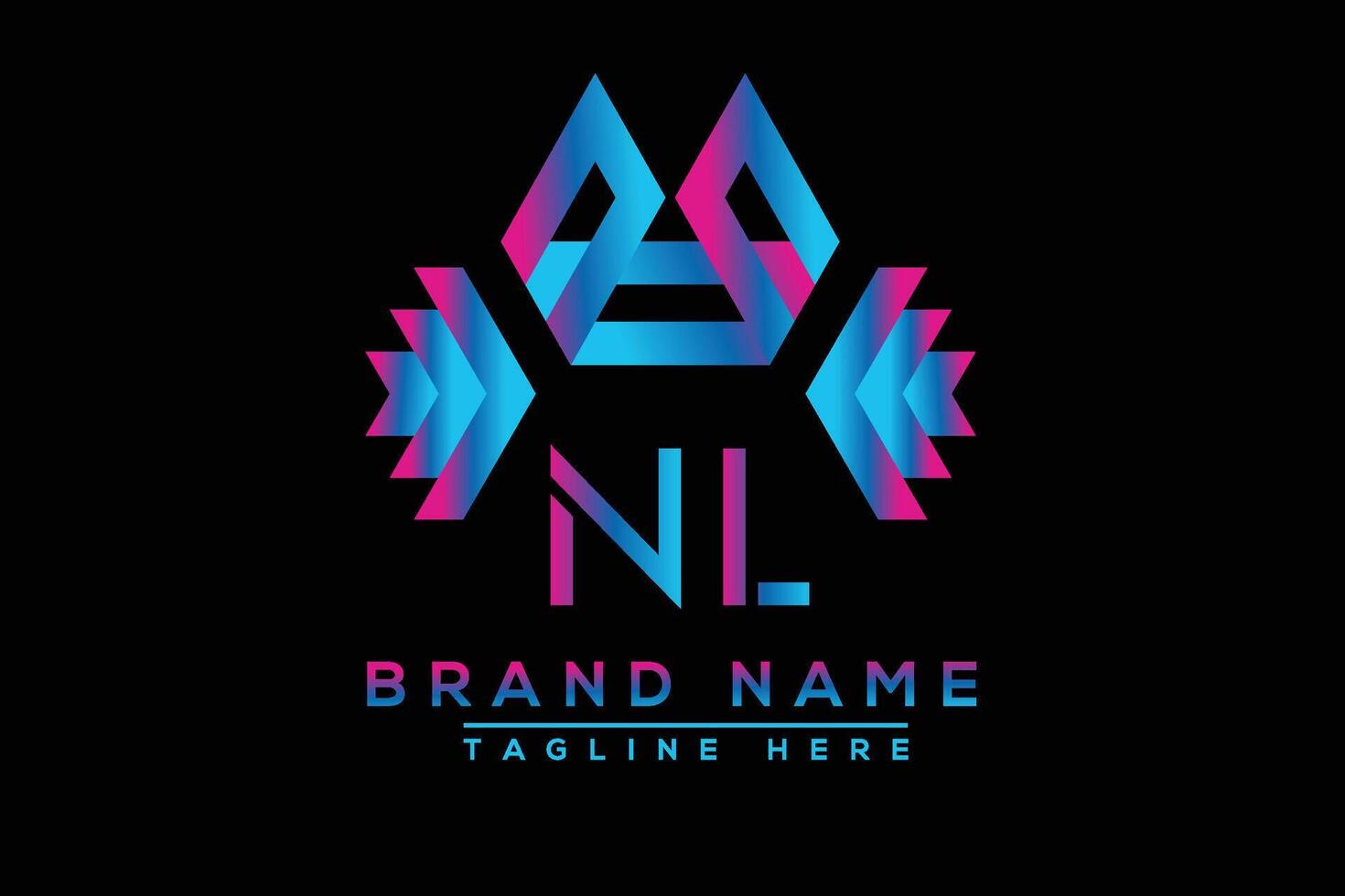 nl brief logo ontwerp. vector logo ontwerp voor bedrijf.