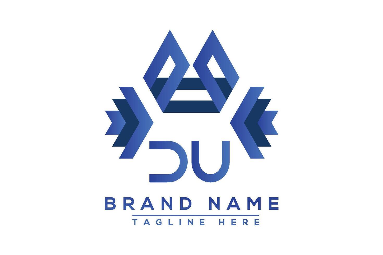 brief du blauw logo ontwerp. vector logo ontwerp voor bedrijf.