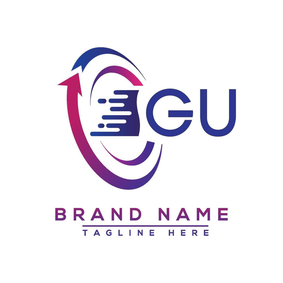 gu brief logo ontwerp. vector logo ontwerp voor bedrijf.