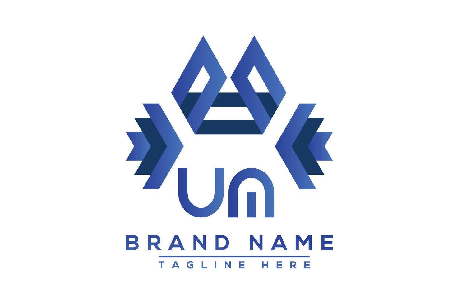 brief um blauw logo ontwerp. vector logo ontwerp voor bedrijf.