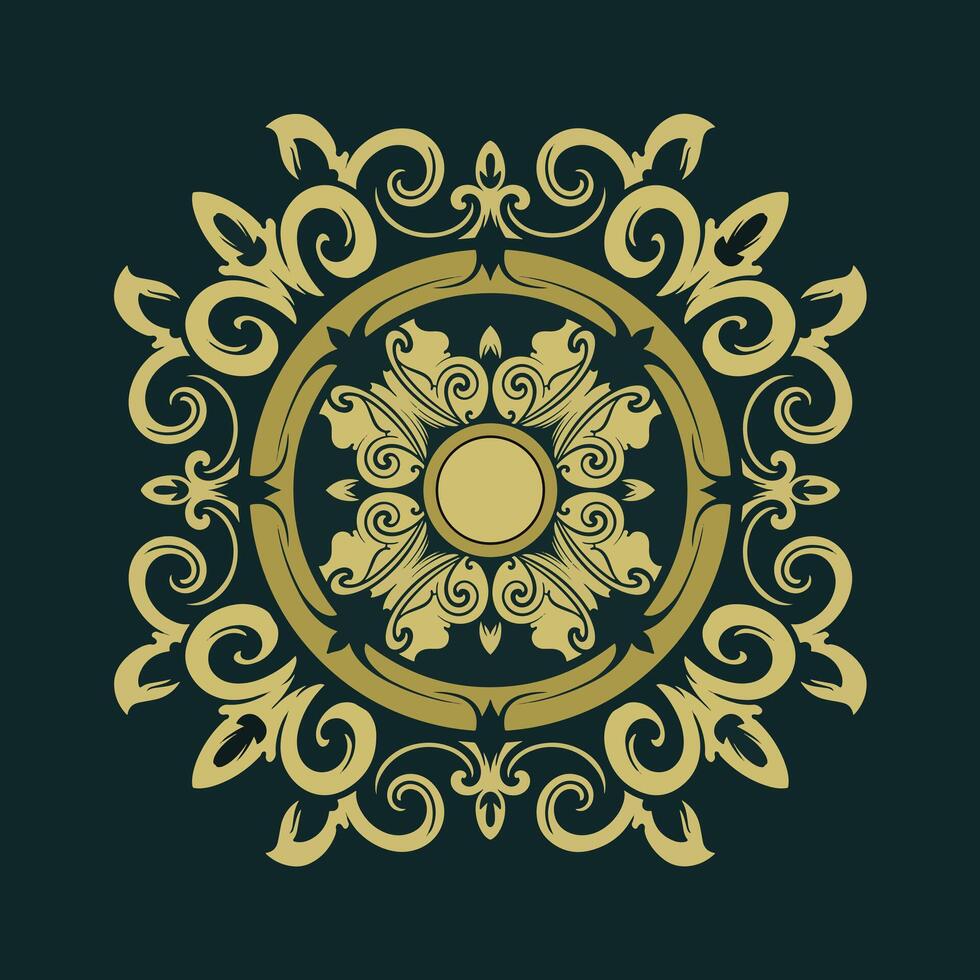 vector wijnoogst mandala ornament of bloem