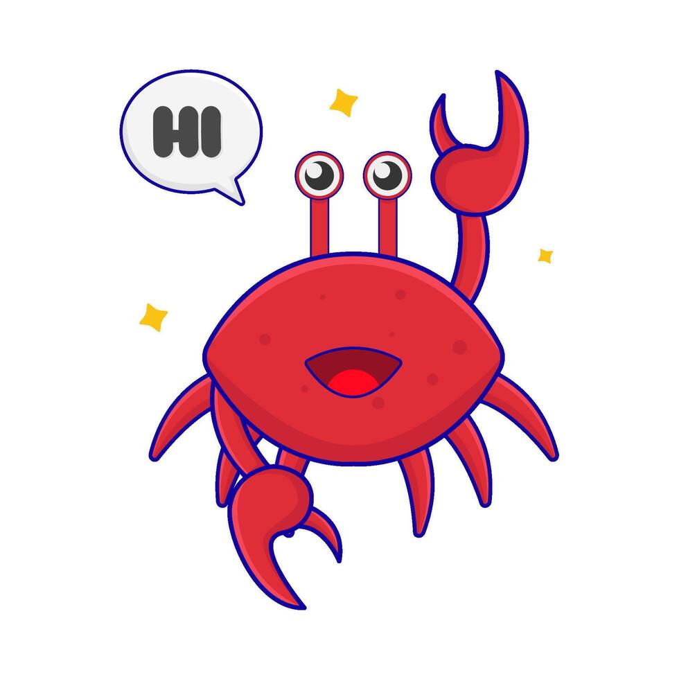 illustratie van schattig krab vector