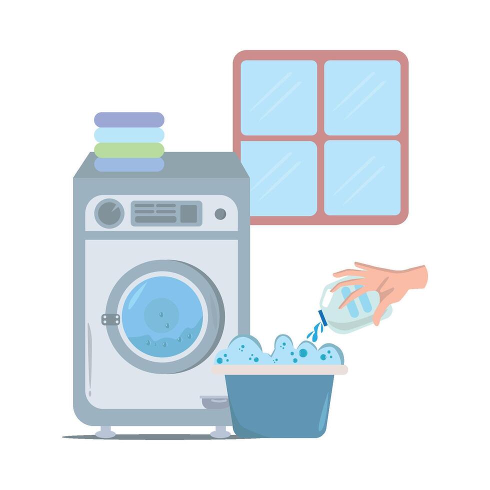 illustratie van de wasmachine vector