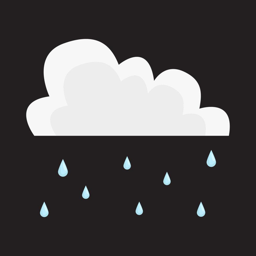 wolk regen illustratie vector