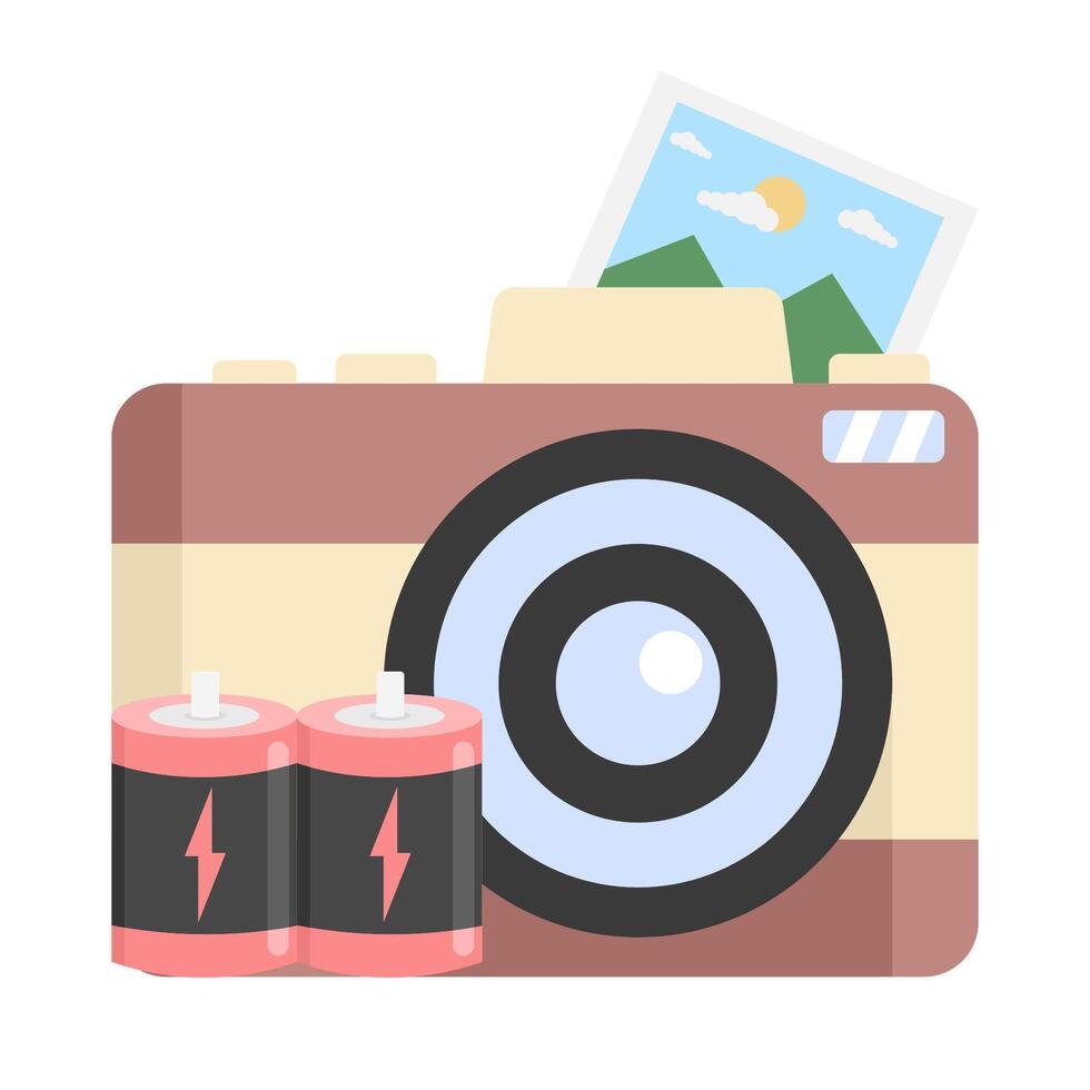 camera foto, accu met afbeelding illustratie vector