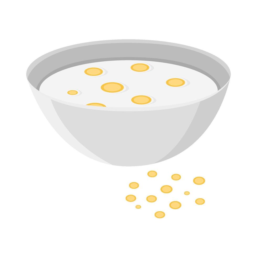 ontbijtgranen in kom illustratie vector