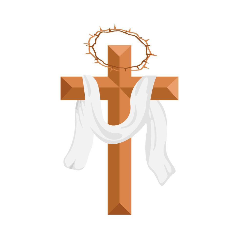 christen kruis religieus illustratie vector