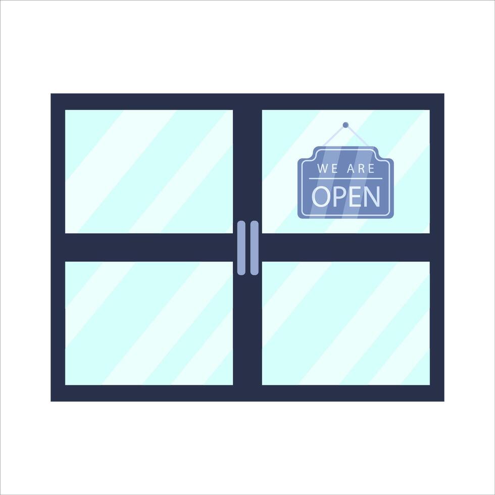 Open hangende met in deur illustratie vector