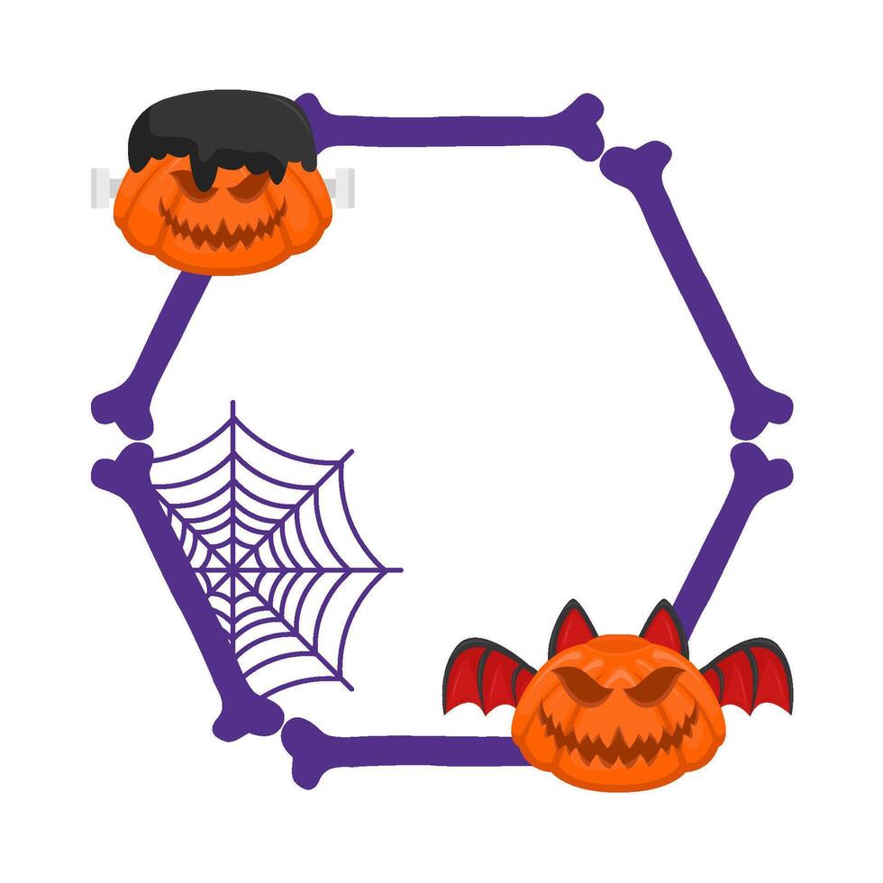 illustratie van halloween kader vector