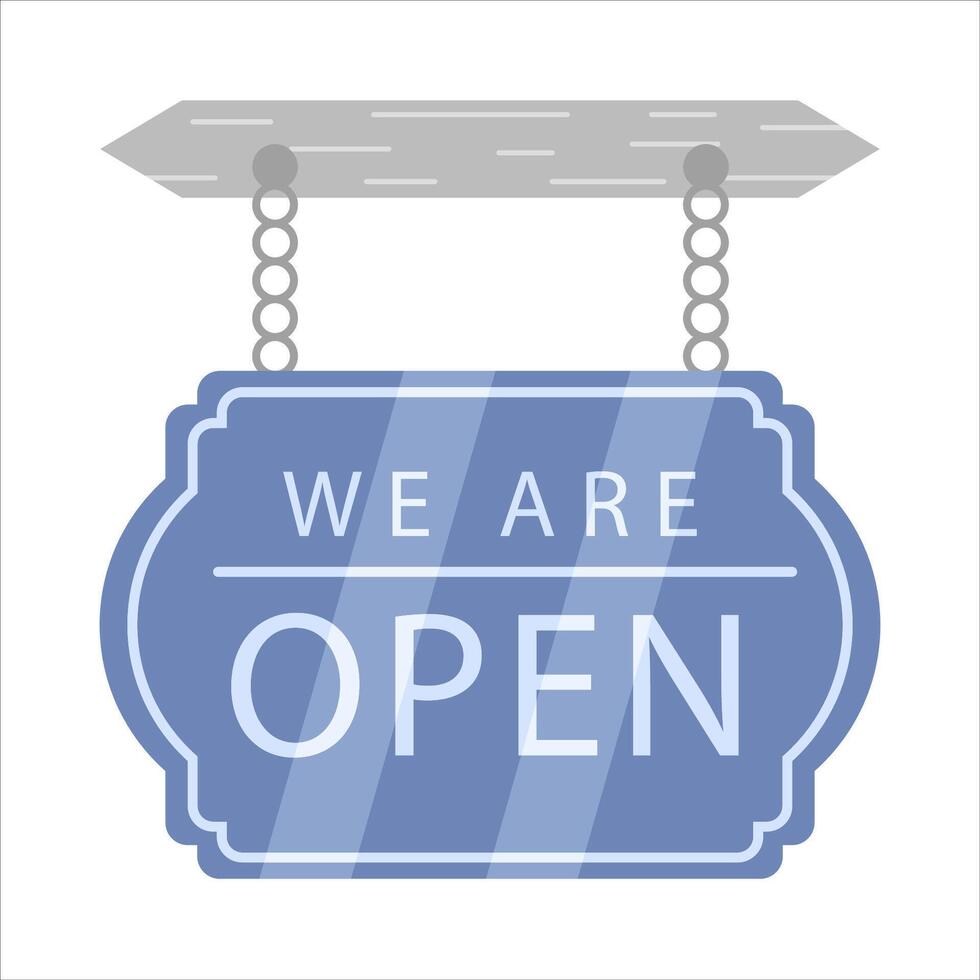 Open in teken bord hangende illustratie vector