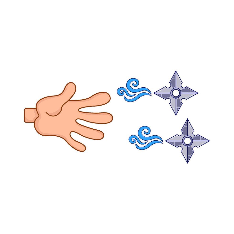 illustratie van shuriken vector